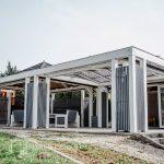 Altana nowoczesna ogrodowa drewniana